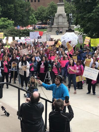 aclu indiana executive director jane henegar abortion rights protest