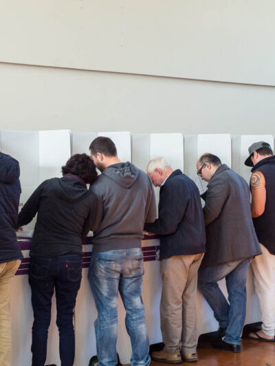 people voting at polls