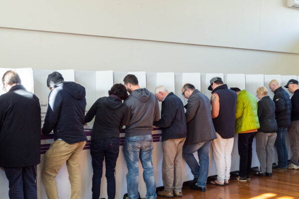 people voting at polls