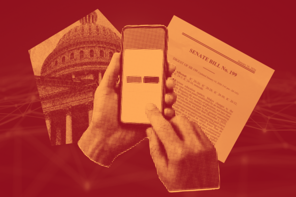 SB 199 Blog Post: Phone in Hand, SB 199 Bill, Statehouse Image