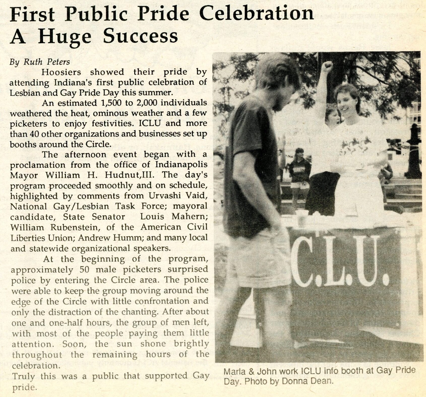 First Indiana Pride 1990 photo
