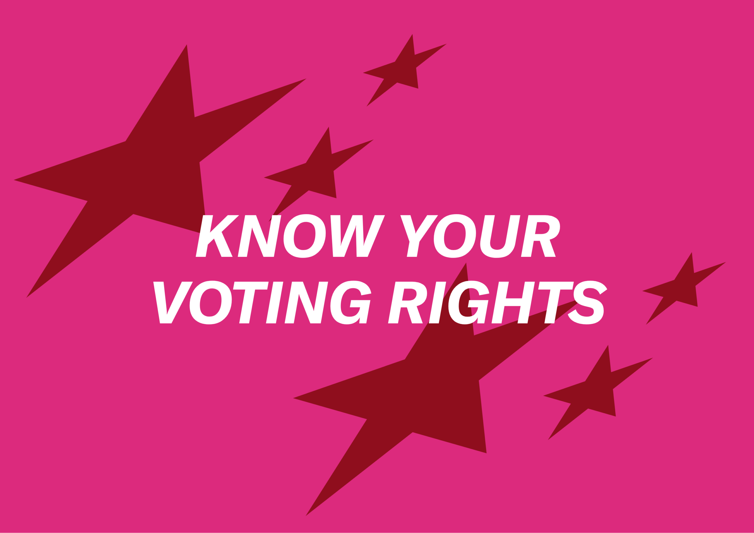 Know Your Voting Rights card