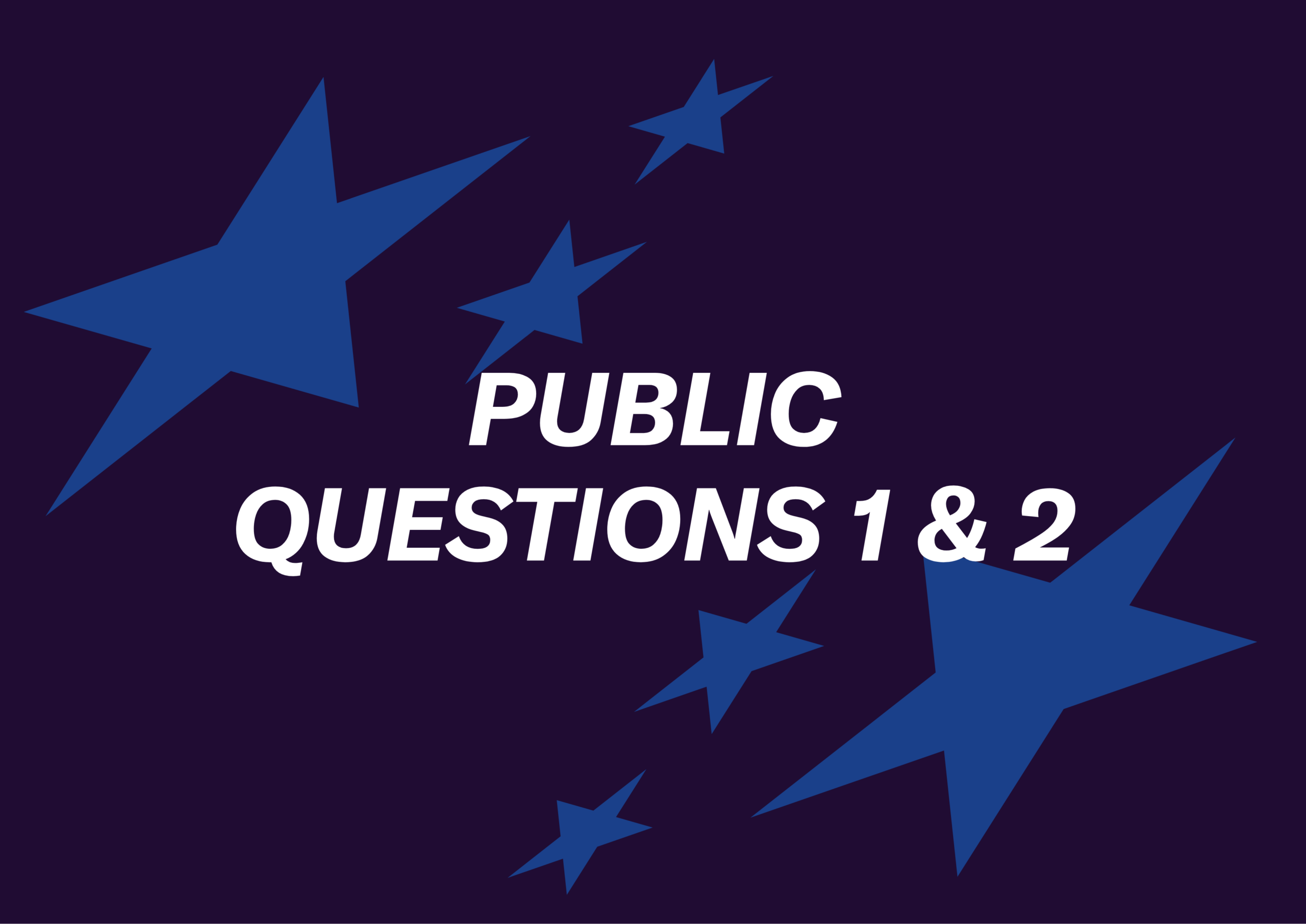 Public Question 1 & 2