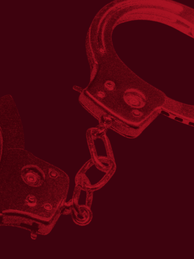 Blog Public Question 1 red background handcuffs