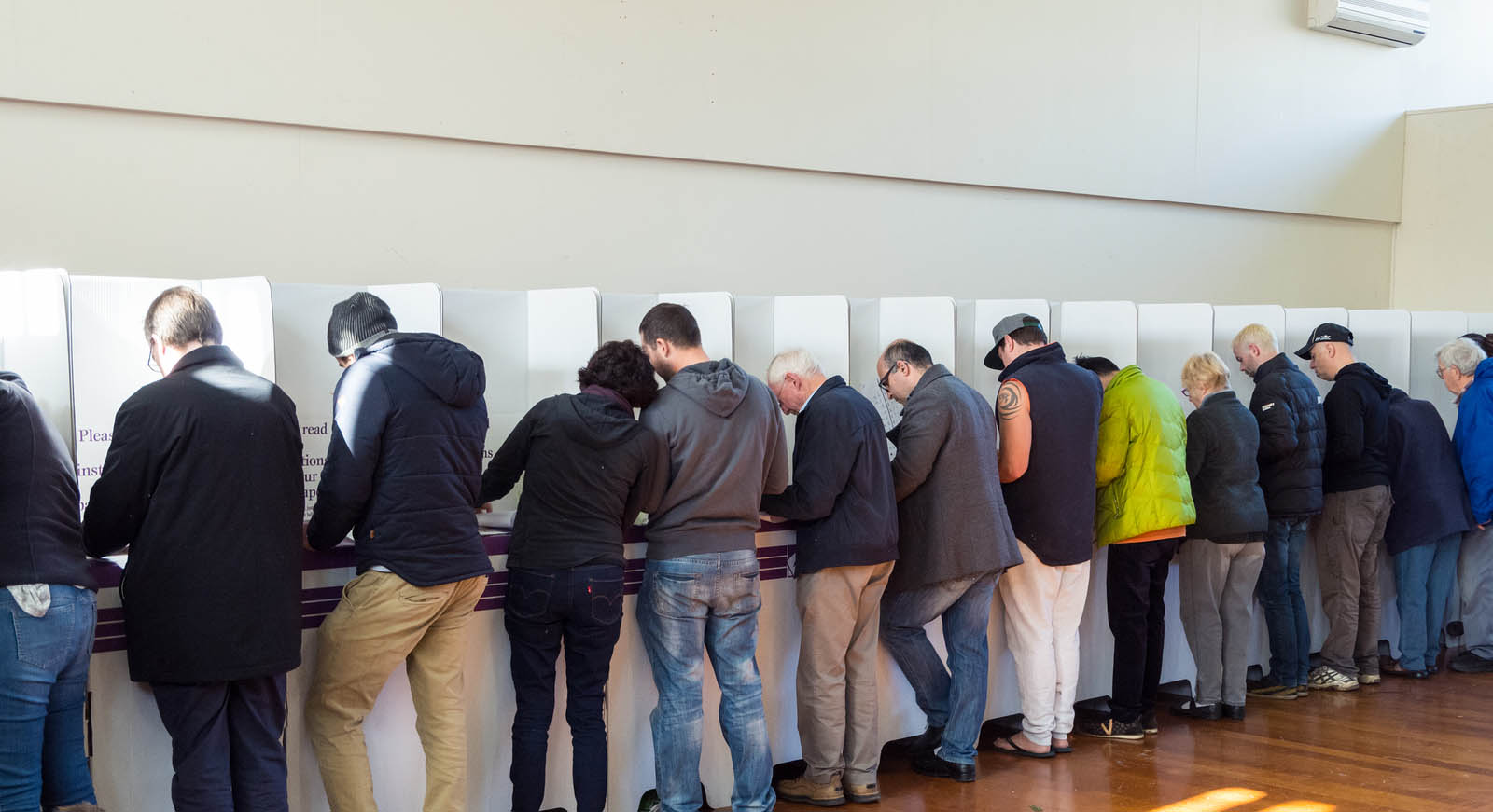 people voting at polls