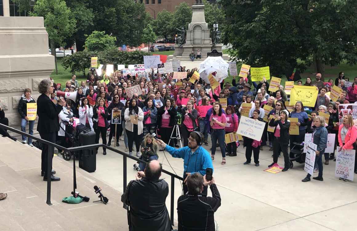 aclu indiana executive director jane henegar abortion rights protest