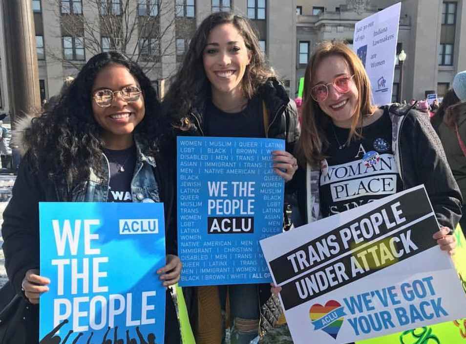 ACLU Indiana Volunteer Protests 