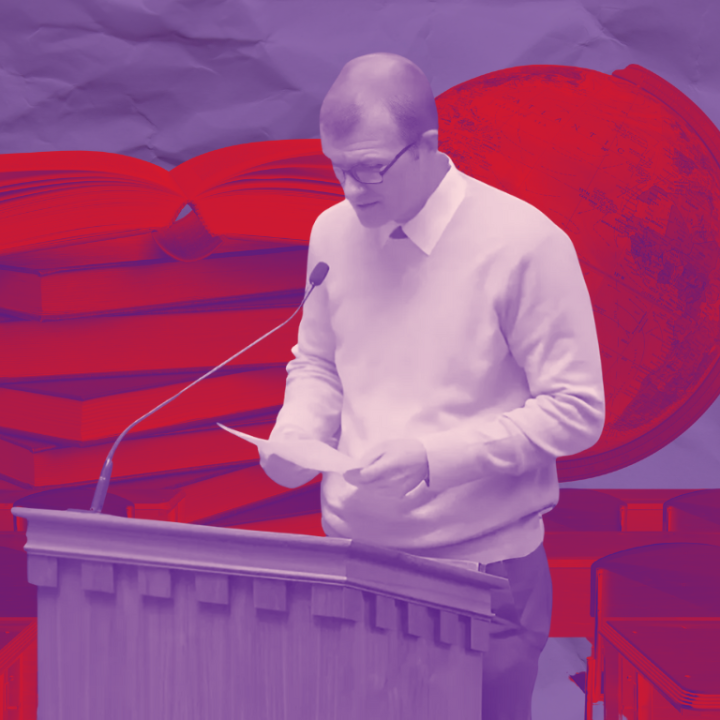 Randy Hudgins speaks at a Statehouse Committee