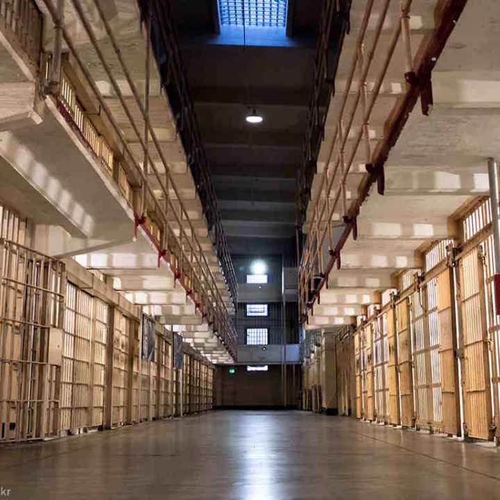 hallway of a prison 